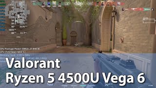 Valorant on Ryzen 5 4500U Vega 6 - Gameplay Benchmark Test
