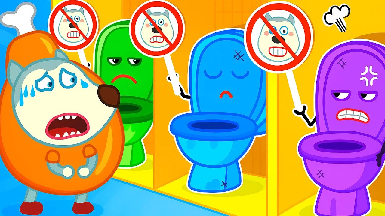 Gardez les toilettes propres🚽Wolfoo urine consciemment | Wolfoo TV France