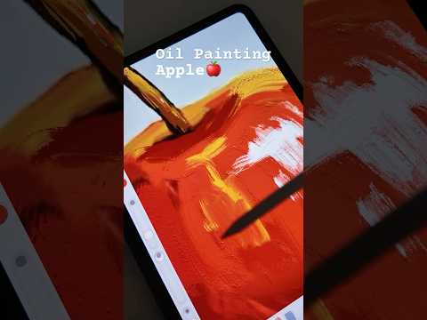 リアルすぎるりんごを描くApple Oil Painting