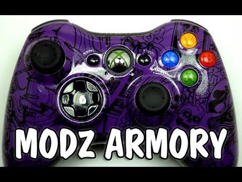 Custom Xbox 360 Controller - Purple Crazy Skullz | Modz Armory