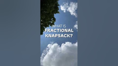 What is Fractional Knapsack 🐍 Algorithm