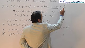 Q No 31 CSIR NET JRF DEC 2018