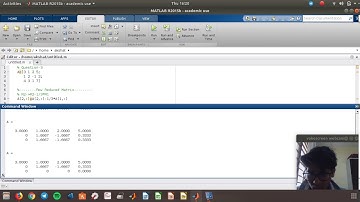Rank of a matrix using MATLAB