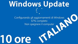 Windows Update Screen ITALIAN 10 hours REAL COUNT in 4K UHD !