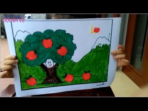 Bé Tô Màu Hoa Quả - Tô Màu Cây Táo - Tranh Tô Màu Cho Bé