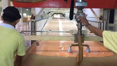 Foaming machine line