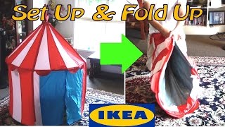 Ikea Cirkustalt Tent Assemble & How To Fold Up And Store Away Once Finished  - YouTube