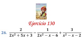 Baldor Algebra: Exercise 130 - Problem 26: 2\/(2x^2+5x+3)-1\/(2x^2-x-6)+3\/(x^2-x-2)