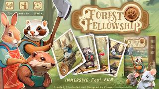 Tabletop Game: Forest Fellowship: First Settlement 🐿️🍂 · Costavolcano.com · Human Made illustrations