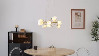Porcelain Magnolia Chandelier – Blooming Grace, Eternal Light