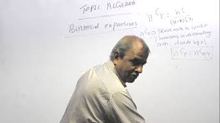 VIDEO-30: Topic 3: Algebra: BINOMIAL EXPANSION FOR A POSITIVE INTEGER POWER