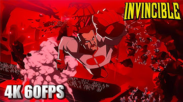 Omni-Man Destroys the Flaxan Planet | 4K 60FPS | Invincible Season 1 Episode 2