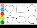 Shapes drawing for kids, Learn 2d shapes, colors for toddlers | Preschool Learning part - 1902