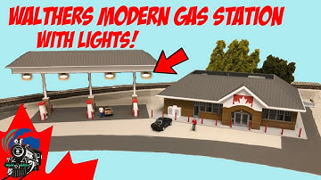 Building Walthers Modern Gas Station into a Petro Canada with Lights