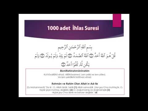 Hızlandırılmış 1000 İhlas Suresi 2 Saat