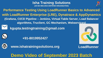 Performance Testing using LoadRunner Demo. Pls contact or whatsapp us on +91-8019952427 to enroll