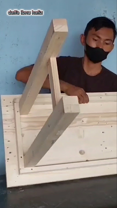 CARA MEMBUAT MEJA KAYU TANPA MENGGALI LUBANG #trending #skilltukangkayu #woodworking #shortvideo