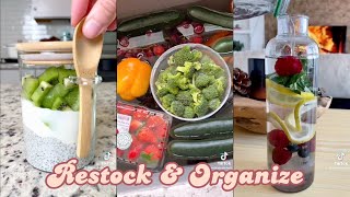 Home Organizing &amp; Restocking 🥝 Meal Prep, Produce 🍇 Compilation ✨