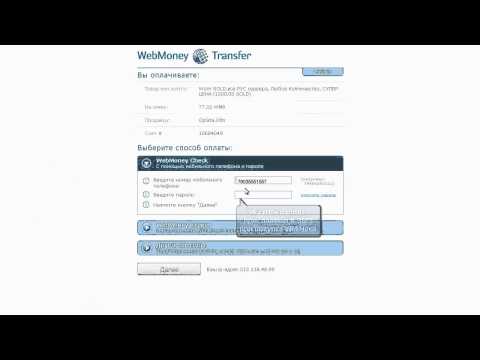 WebMoney Check: Покупка товаров