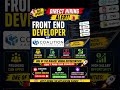 Direct Hiring Alert | Freshers Eligible | Apply Fast #freshersjobs #DirectHiring #FrontendDeveloper