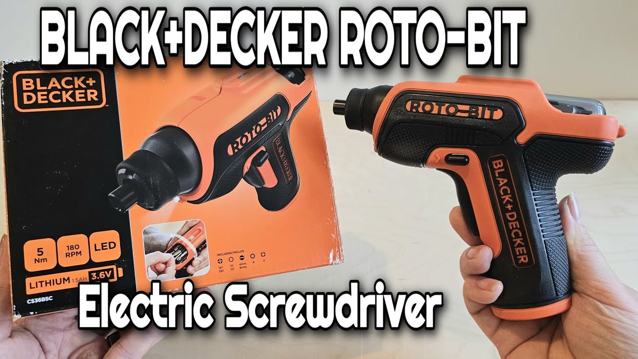 BLACK+DECKER ROTO-BIT 4V Electric Screwdriver, Cordless, 180rpm