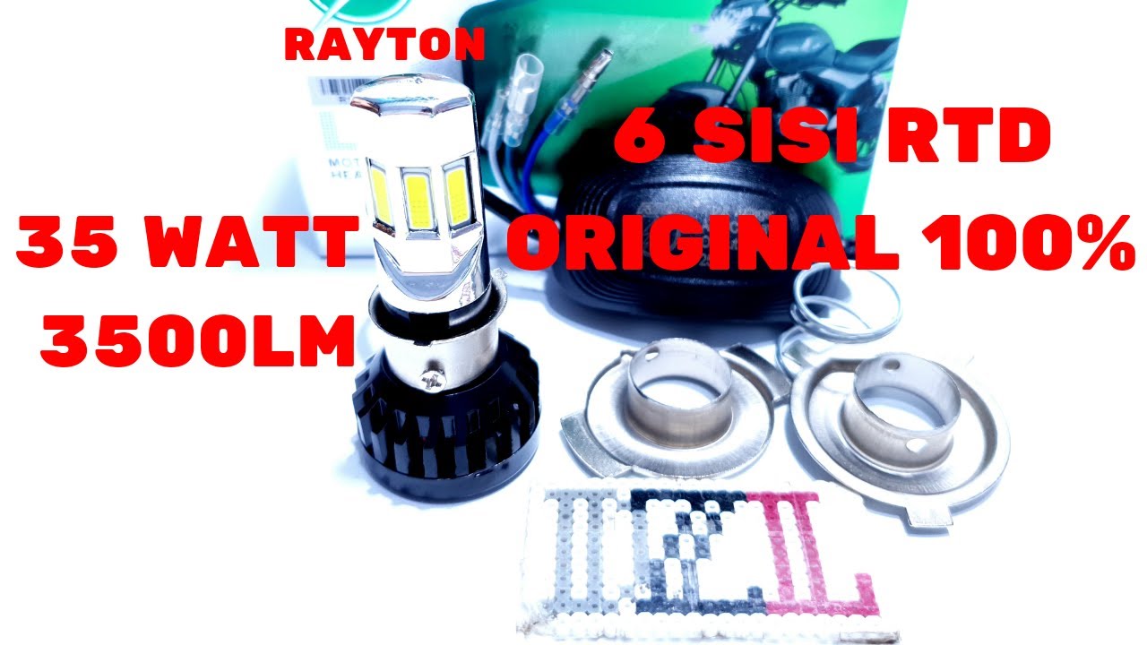 LAMPU UTAMA LED RTD 35 WATT M 02E 6 SISI HEADLAMP H6 H4 LAMPU UTAMA LED RTD 35 WATT M 02E 6 SISI HEADLAMP H6 H4