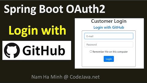 Spring Boot OAuth2 Login with GitHub Example