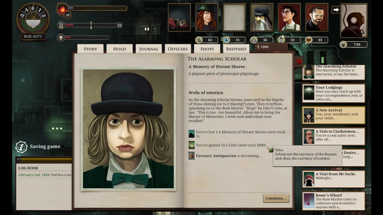 Let's Play Sunless Sea Your Father's Bones Part 4a: The Post Office Cavern