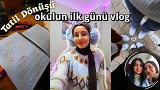 Tati̇l Dönüşü Okulun İlk Günü Vlog Nisaa