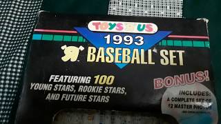 Unboxing  Toys "R" Us Excusive 1993 "R" baseball 100 card set including  Master Photos subset