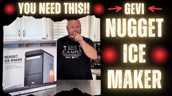 Gevi Household Countertop Nugget Ice Maker - Making Pebble Ice 30lbs/Day