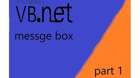 visual basic Message Box Tutorial  part 1