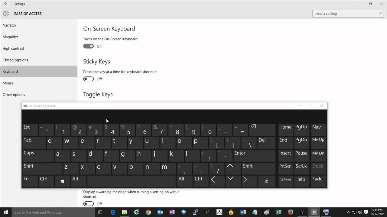 How to Enable the Keyboard in Windows 10 - YouTube