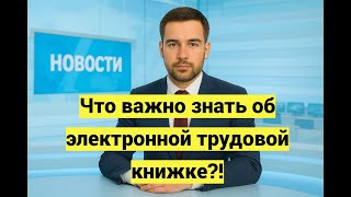 Что важно знать об электронной трудовой книжке
