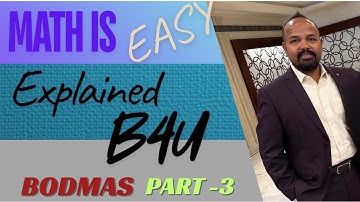 BODMAS Rule in Maths-Part 3. Explained with Clear Concepts.