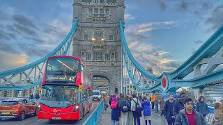 England, London Walk | Tower Bridge to Westminster Bridge, Big Ben, London Eye [4K HDR]