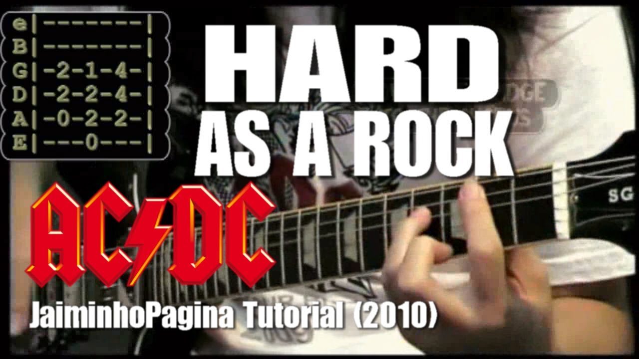 "Hard As A Rock" Guitar Lesson (AC/DC) Original JaiminhoPagina Series (2010)