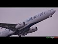 Amazing condensation! SriLankan A330-343 wet takeoff from Rome FCO