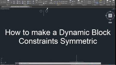 AutoCAD How to make a Dynamic Block Constraints Symmetric
