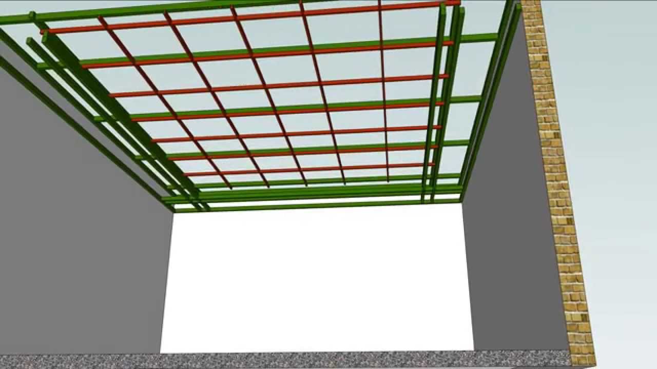 ANIMASI 3D PEMASANGAN RANGKA PLAFOND GYPSUM UP CEILING YouTube