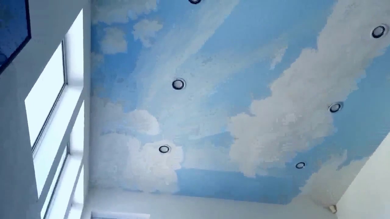 Sky And Cloud Ceiling Mural By Bijan Studio Mural Painting Youtube