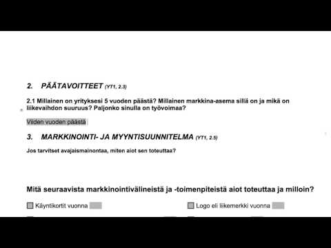 Video: Kuinka Löytää Onnistunut Liiketoimintasuunnitelma