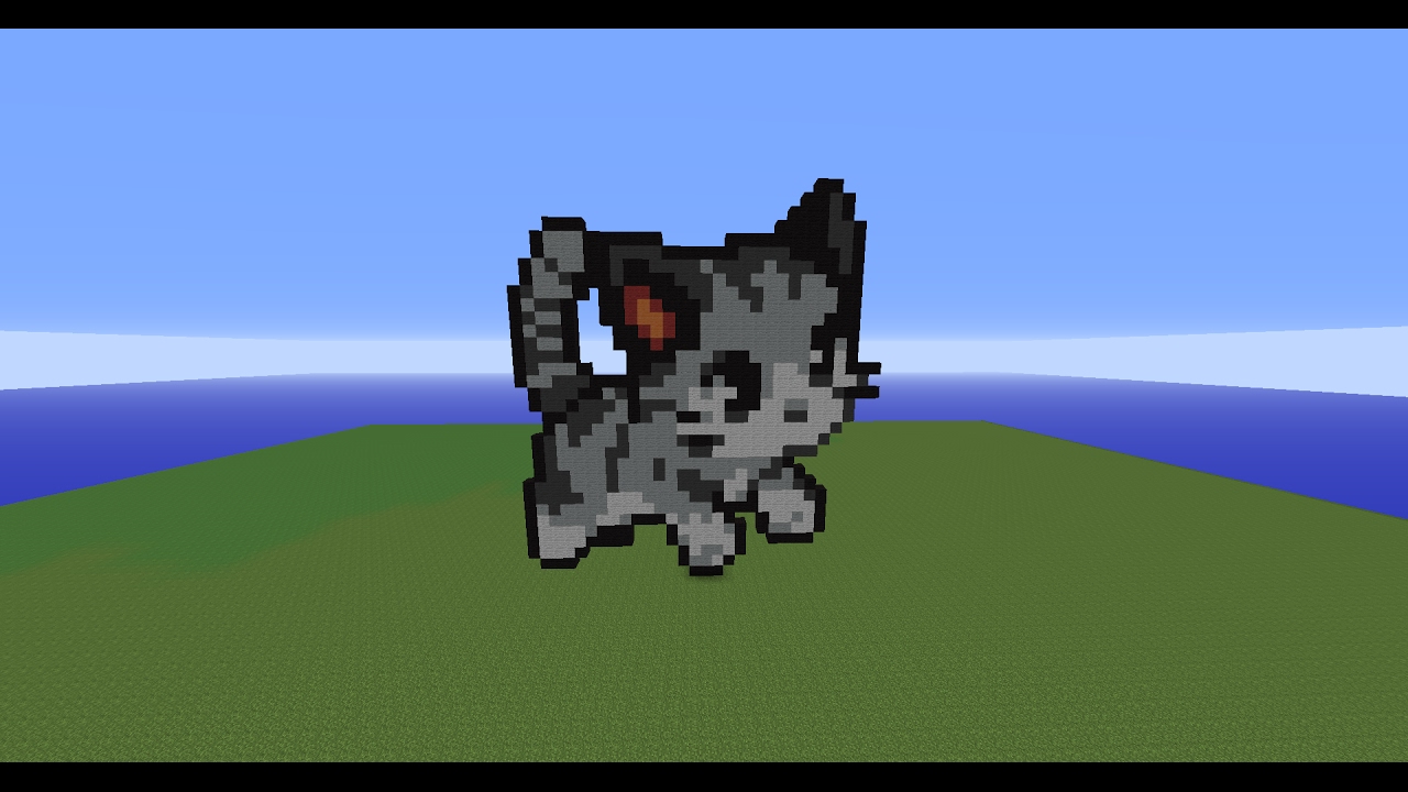 How to build a "Cat" Minecraft Timelapse #PixelArt - YouTube.