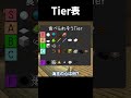 食べ物じゃないけど食べられそうな物Tier表【マイクラ】