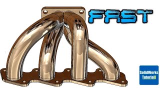 37- Fast version SolidWorks Video: exhaust manifold 2