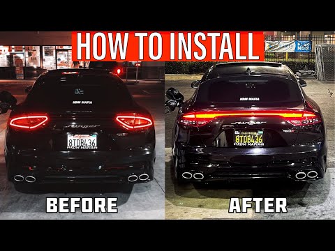 NEW KIA STINGER LED SEQUENTIAL TAIL LIGHTS HOW TO INSTALL l ANY STINGER!