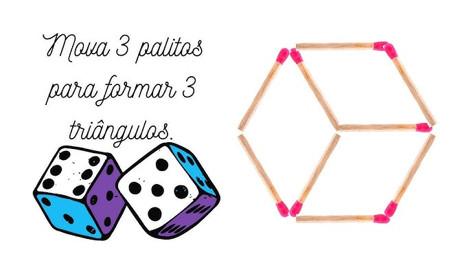 DESAFIO DE LÓGICA dos cinco triângulos - Matchstick Puzzles 