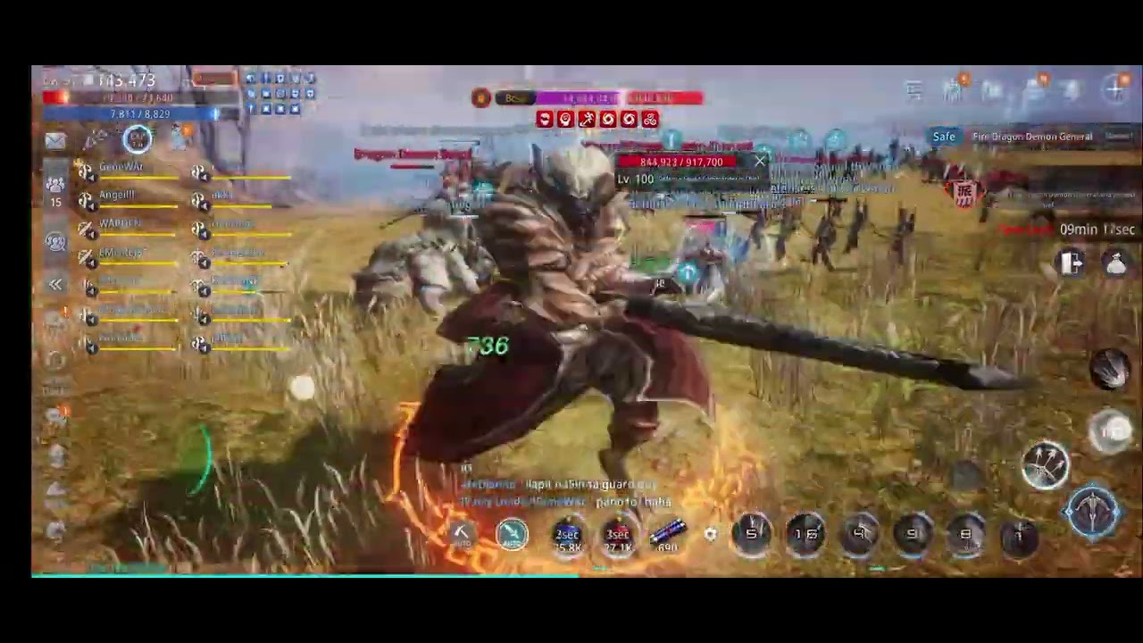 MIR4 first clear FIRE DRAGON demon general (PRO TIPS) HELL RAID GUIDE 🥰 THANK ALL 