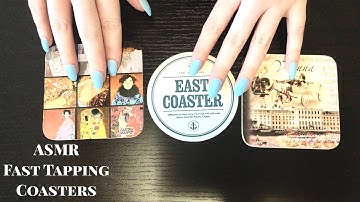 ASMR- Fast Tapping + Scratching on Coasters (No Talking)