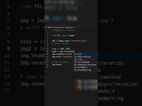 Here is a comparison of the two methods of PIL.Image- thumbnail and resize. Both are called